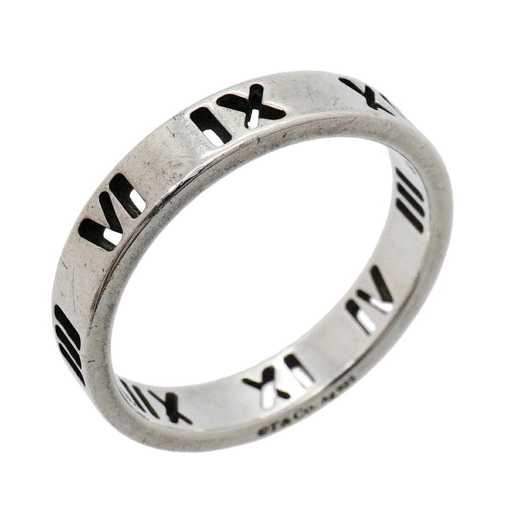 Tiffany & Co. Atlas Pierced Ring, Sterling Silver 925, Size 11, Women's
